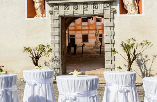 Hochzeitstische in der Oberen Bastei