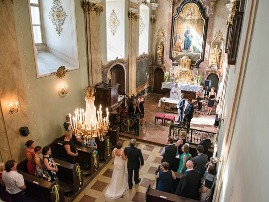 Hochzeit in Kapelle im Schloss Esterházy