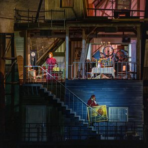 "Der fliegende Holländer" Bühne während Aufführung