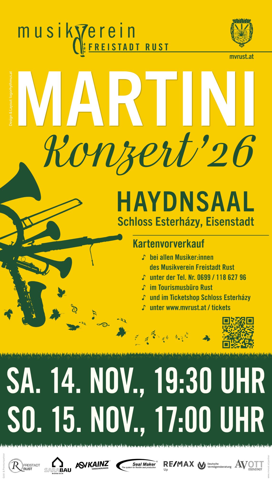 Martini Konzert'26 des Musikvereins Freistadt Rust im Haydnsaal Schloss Esterházy, Eisenstadt