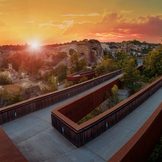 Steinbruch St Margarethen mit Sonnenuntergang